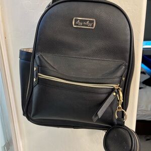 Itzy Ritzy Black Backpack with Gold Accents
